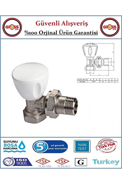 Eca E.C.A Köşe Radyatör ve Havlupan Vanası - Orjinal Ürün - 5 Yıl Garanti
