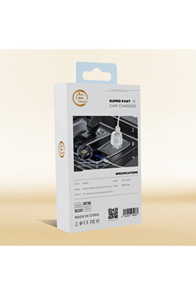 plus golden 48W Dual-Port Fast Car Charger