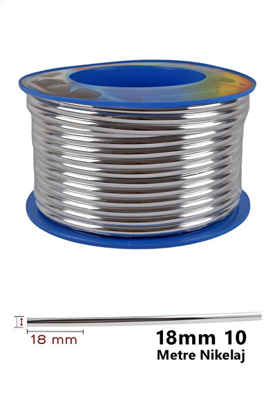 Shurima Marketing Yapışkanlı Krom Nikelaj Şerit Bant Çıta 18mm x 10 Metre