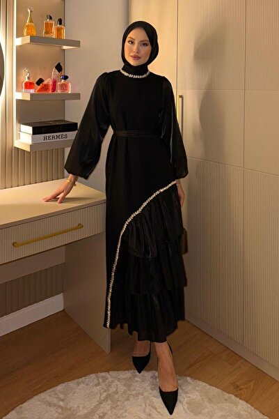 Şulemoda Giyim Βραδινό φόρεμα Ayaz Μαύρο