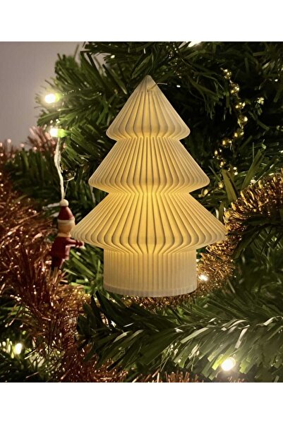 Barstech Çam Ağacı Yılbaşı Hediyelik Atmosfer Işığı Noel Süslemeleri, MUM LED...
