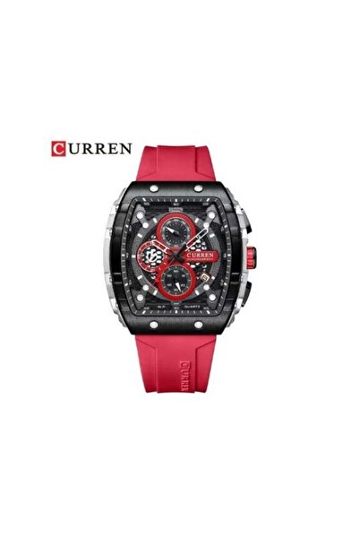 Curren Casual Quartz Watch With Luminous Silicone Strap