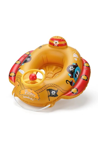 bebeLOGIC Κολυμβητήριο για μωρά και παιδιά, τιμόνι και κόρνα, χαρακτήρες πειρ...