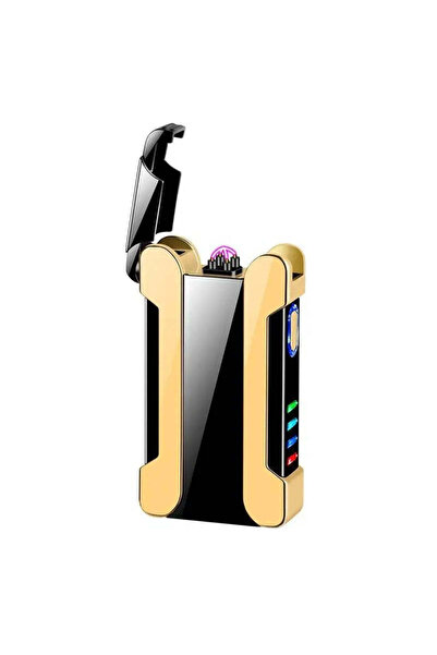 Ems Bricheta electrica cu incarcare USB plu Aprindere laterala cu logo si touch, Dublu Arc