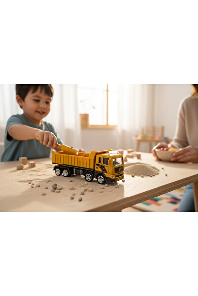 BuradaBuldun Plastic Dump Truck Toy - 17 cm Construction Series