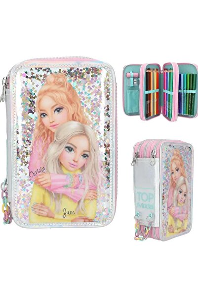 Top Model 3 Katlı Dolu Kalem Kutu