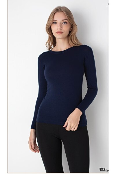 SUN STYLE بلوزة بادي بأكمام طويلة وياقة دائرية