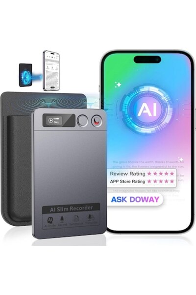 ENZIRO Reportofon inteligent cu inteligență artificială și ChatGPT, 64 GB, traducere în timp real (peste 152 de limbi)