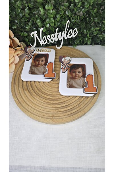 Nes Stylee 1 yaş erkek doğum günü resimli magnet 10 adet