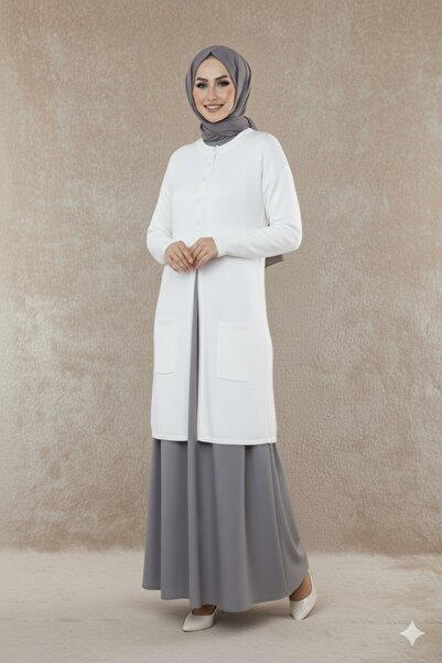 İmran Triko New Season Dizboy Women's Jacket - Beard Yarn, Collar Buttoned, Two Pockets, Casual, for Stylish Outfits