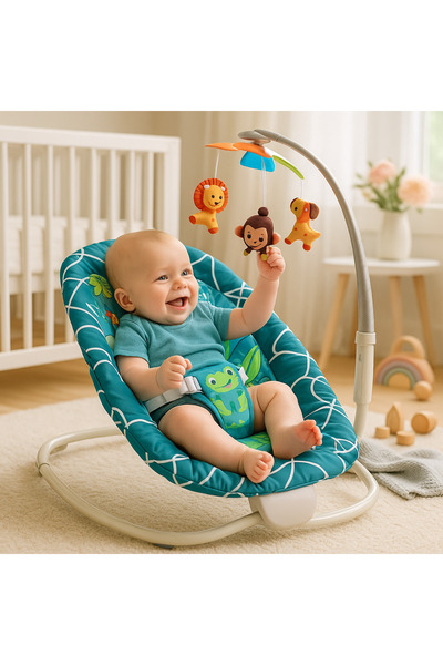 LEAN Balansoar 2 în 1 cu vibrații și sunete, model Frog 0+