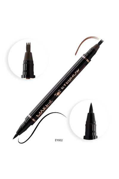 Makeover22 Dual Eyebrow and Eye Pencil - Black/Dark Brown - EY002