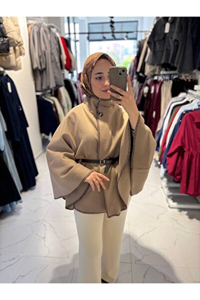 Butik Kadın çoban dikiş panço