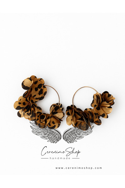 Cerenimo Shop Halka Leopar Küpe