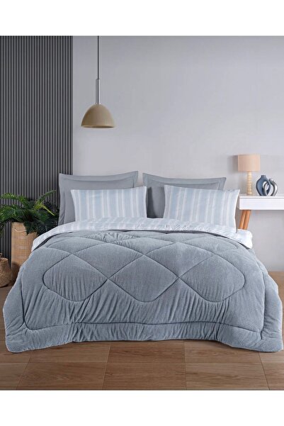 Bikaya Home Kristal Soft Relax Double Sleeping Set - Double Sided - Wellsoft Quilt - with Original Bag