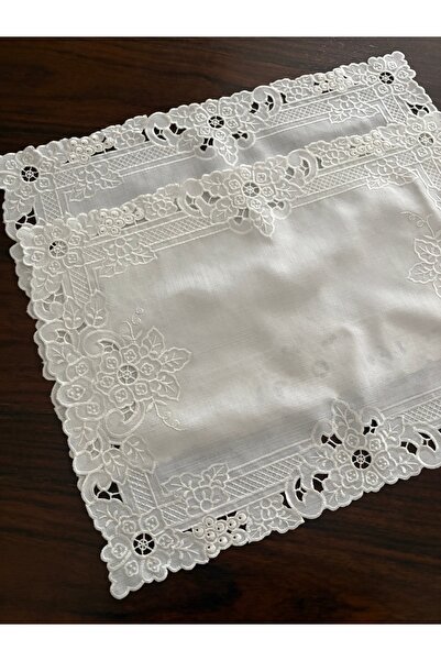 Denef Home Delik İşi Noble American Service, White Color, 35X50 Cm, 1 Piece