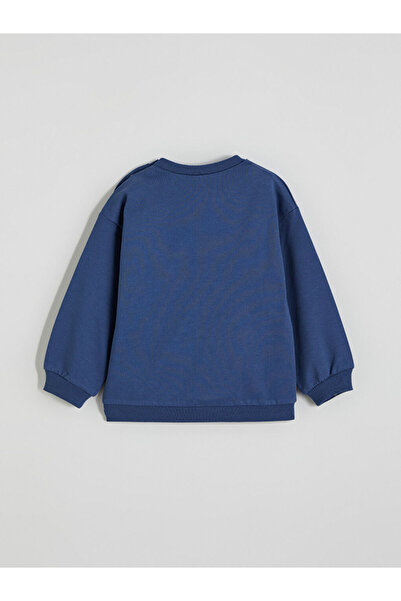 LC Waikiki Lcw Baby Blue New Year's Themed Baby Boy Sweatshirt and Sweatpants