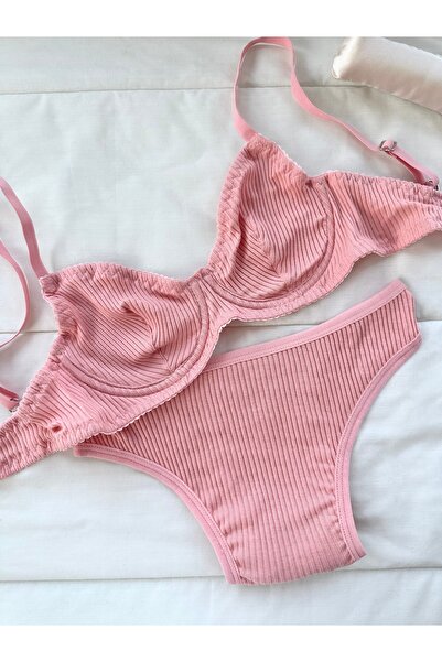 Feruzdesign Pink Dali Cotton Underwire Set