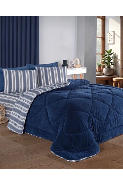Bikaya Home Kristal Soft Relax Double Sleeping Set - Double Sided - Wellsoft Quilt - with Original Bag