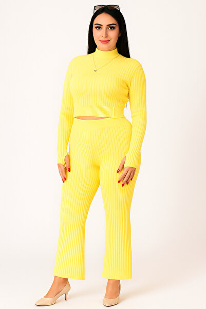 Dağdeviren Women's Knitwear Set with Finger Detail