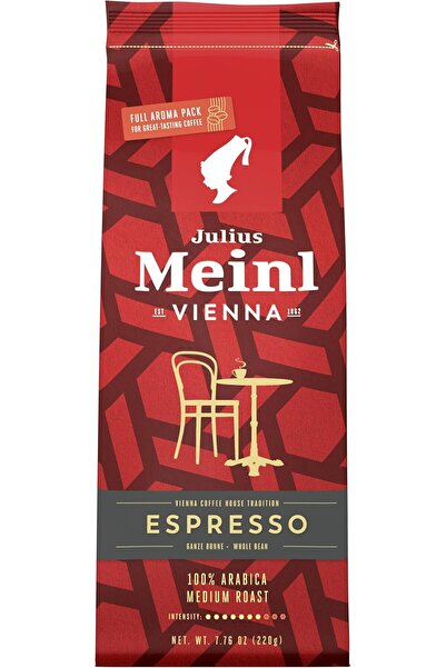 Julius Meinl Vienna Espresso Coffee Beans, 100% Arabica, Medium Roast, Intensity 7, 220g