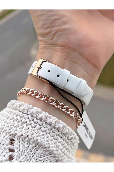 Daniel Klein Women's Wristwatch+Bracelet with Leather Band 2 Years Warranty 3 Atm Water Resistant Bd.13939.5