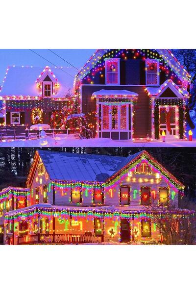 OEM Franjuri de Crăciun pentru instalație, 400 LED-uri, 20m, lumină caldă/rec...