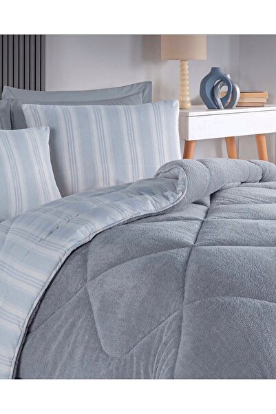 Bikaya Home Kristal Soft Relax Double Sleeping Set - Double Sided - Wellsoft Quilt - with Original Bag