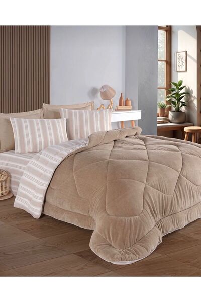 Bikaya Home Kristal Soft Relax Double Sleeping Set - Double Sided - Wellsoft Quilt - with Original Bag