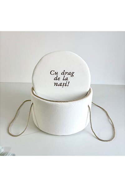 Botez Brown Embroidery Sponge Suitcase Box