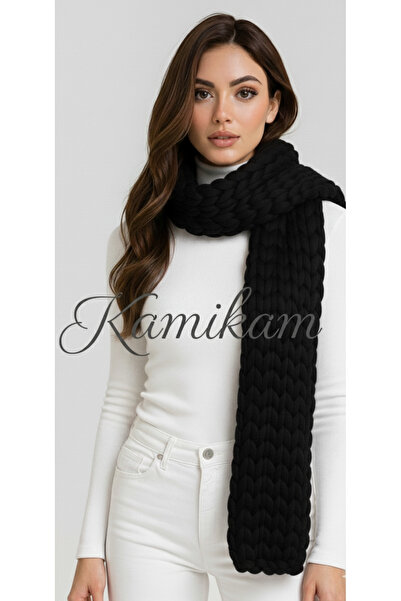 KAMİKAM Handmade Knitting, Soft, Men's and Women's Scarf, Alize Puffy 20/200 cm