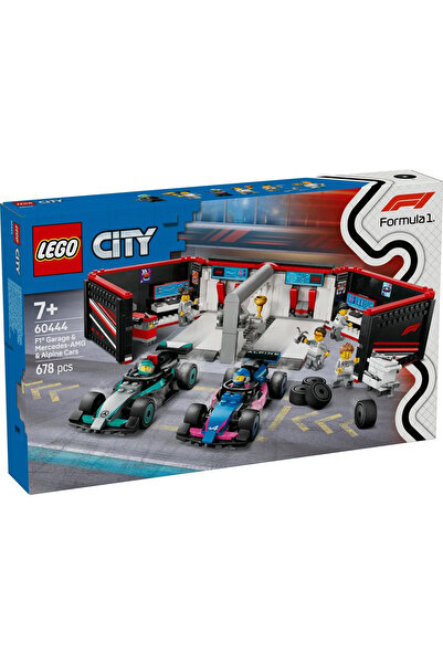 Lego City ГАРАЖ F1 И MERCEDES-AMG И ALPINE АВТОМОБИЛИ 60444