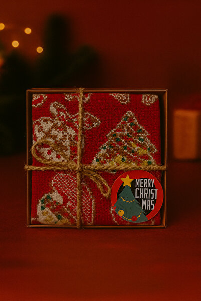 MEKİK BUTİK Boxed Christmas Gift - Unisex Christmas Socks - Boxed Gift Socks
