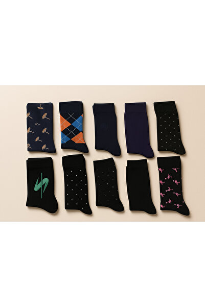 Bolingerie Socks UNİSEX KARIŞIK MODEL UZUN ÇORAP 10 ÇİFT (39-42)
