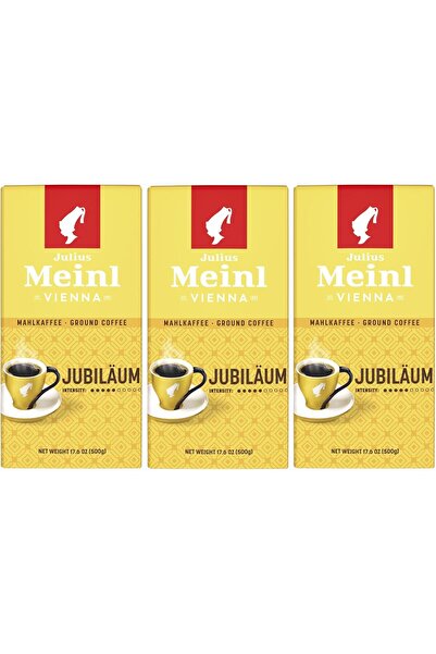 Julius Meinl Jubilaum Blend Ground Coffee, Classic Collection, Intensity 5, Light Roast, 500g - Pack