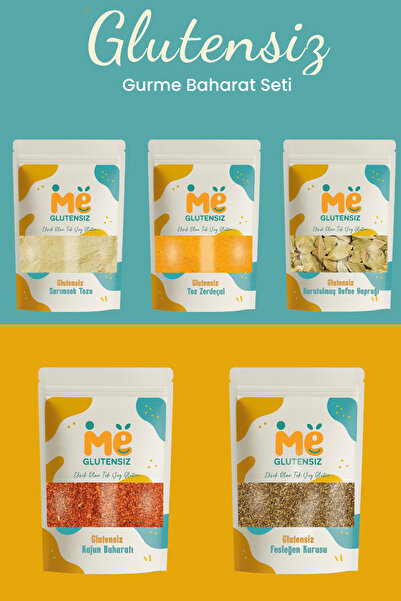 Glutensiz Me Glutensiz Gurme Baharat Seti: (250 Gr) Fesleğen, Sarımsak Tozu, ...