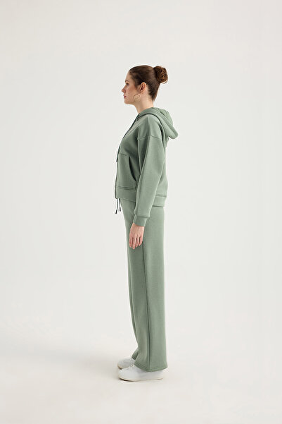 SEVİLEN Basic Fleece-Lined Zip Hoodie Set