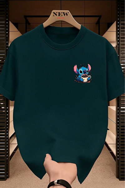 New Shine Μπλουζάκι με στάμπα Stitch Oversize