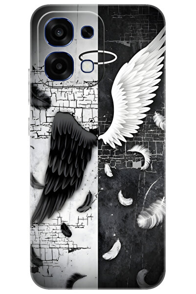 Ceppare Oppo A6 PRO (CPH2799) Uyumlu Kılıf Desen Baskılı Silikon Melek ve Şey...