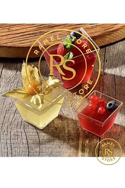 ramel store rs 20 Adet Prizma Mika &Magnolia 200 CC Plastik Sunum Kabı Kübik ...