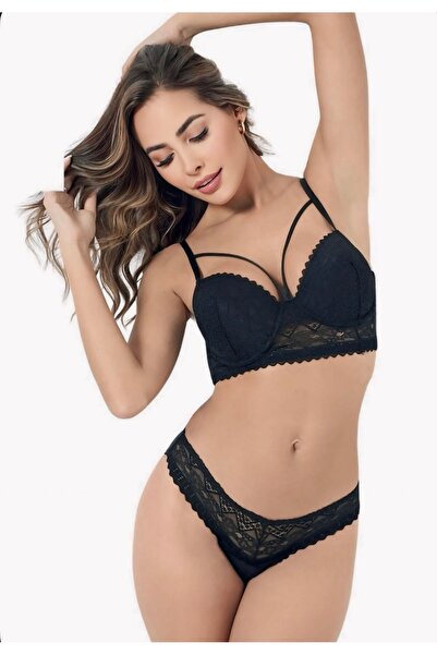 NightLove طقم حمالة صدر برباط دانتيل من Godewo 2025D