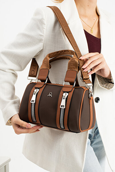 KIRASE Geantă de mână și de umăr de calitate model cilindru pentru femei 651