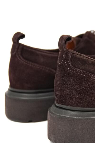 Freefoot 54083 Men's Classic Shoes - Dark Brown Nubuck