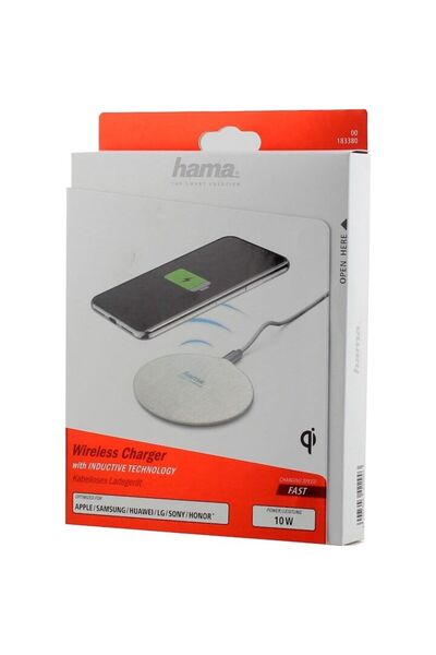 Hama FC10 Metal Wireless Charger, White