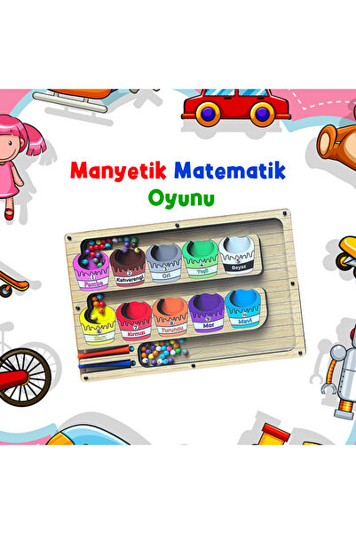 TİNEKE HOME Manyetik Eğitici Renkli Sayma ve Eşleştirme Labirenti Eğitim Oyun...