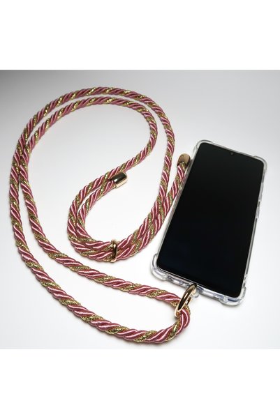 HOJA Store Phone Strap Compatible with All Phones - Lanyard Strap Pink Gold