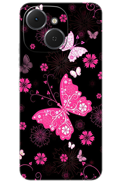 TECNO Spark 40C (KM4n) Uyumlu Kılıf Desen Baskılı Silikon Kelebekler STK:723 CP-R4BPx7C