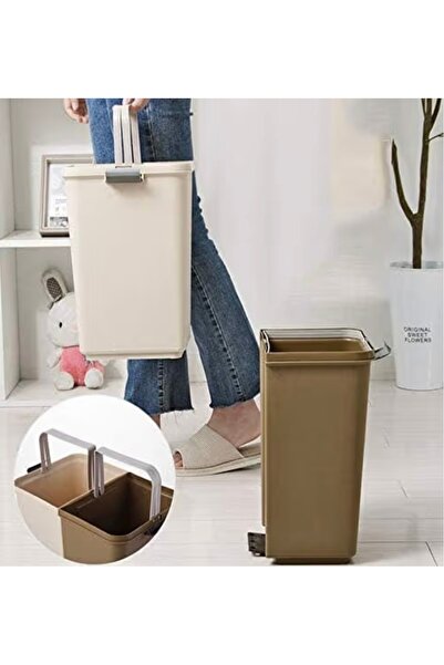 cc bin shihon Double waste and trash bin: The stylish and efficient solution for waste sorting with a 40-liter capacity.