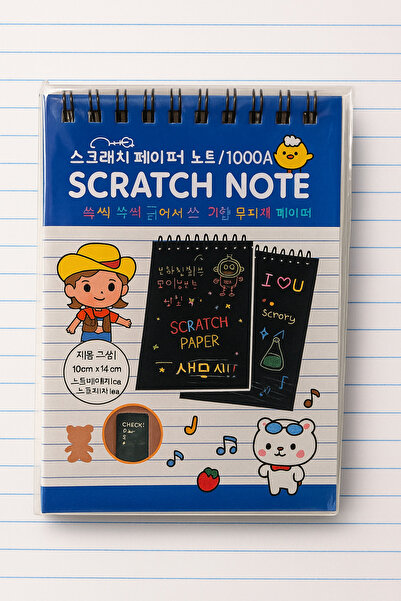 EVENT Scratch Note Spiralli Çizim Defteri Çocuklar İçin Siyah Karalama Not De...