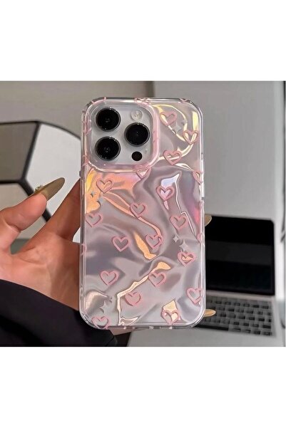 APPLE iPHONE 13 PİNK HEART SİLİKON KILIF